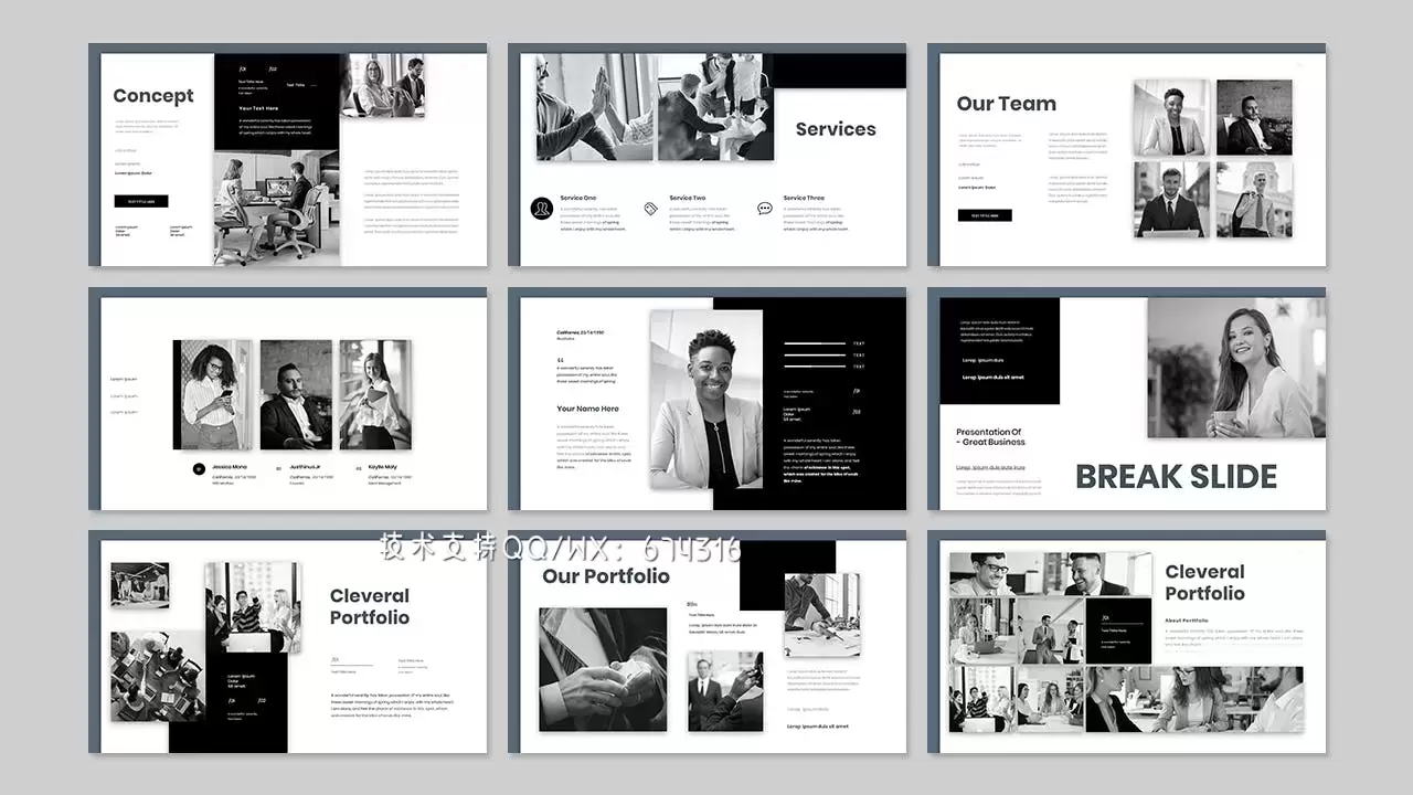 🔴专业的高品质商业商务质感powerpoint幻灯片演示模板（pptx）插图2