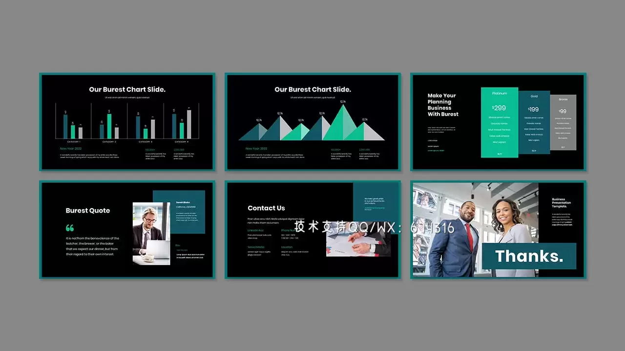 🔴高品质的专业商业商务演示powerpoint幻灯片演示模板（pptx）插图2