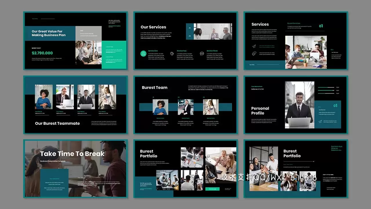 🔴高品质的专业商业商务演示powerpoint幻灯片演示模板（pptx）插图4