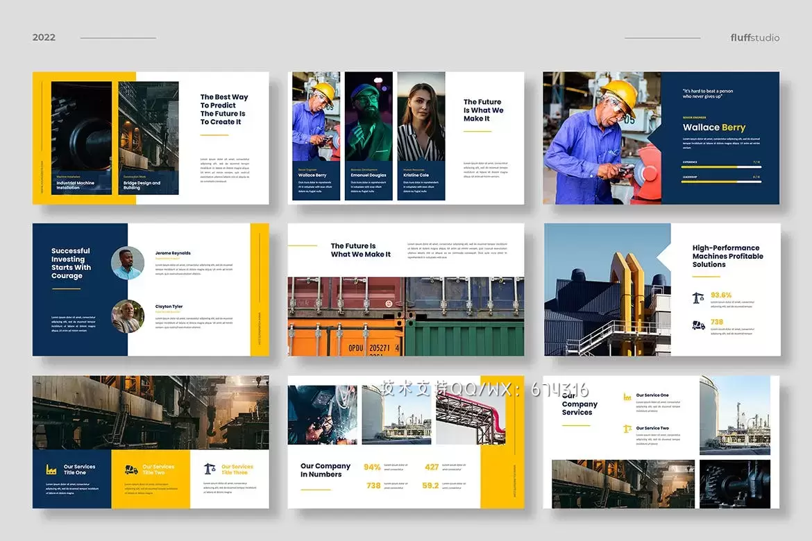 🔴专业的现代制造业工业工厂powerpoint幻灯片演示模板（pptx）插图4