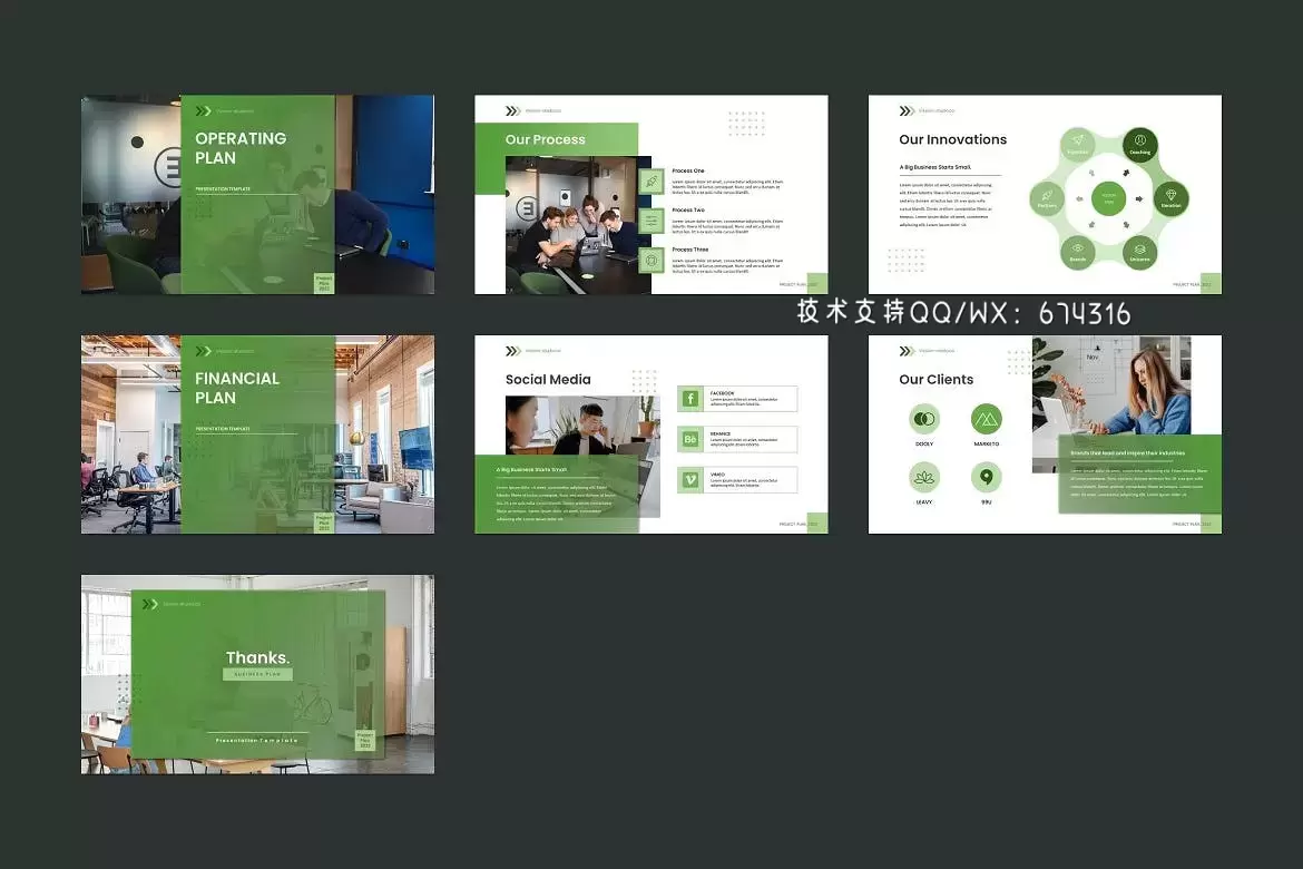 🔴简约时尚高端专业的商务商业计划powerpoint幻灯片演示模板（pptx）插图4