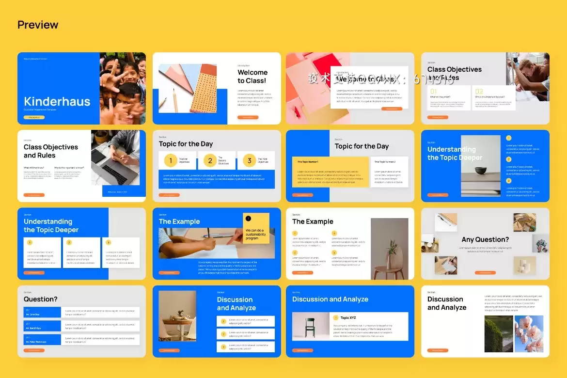 🔴清新时尚高端配色的高品质教育培训powerpoint幻灯片演示模板（pptx）插图2