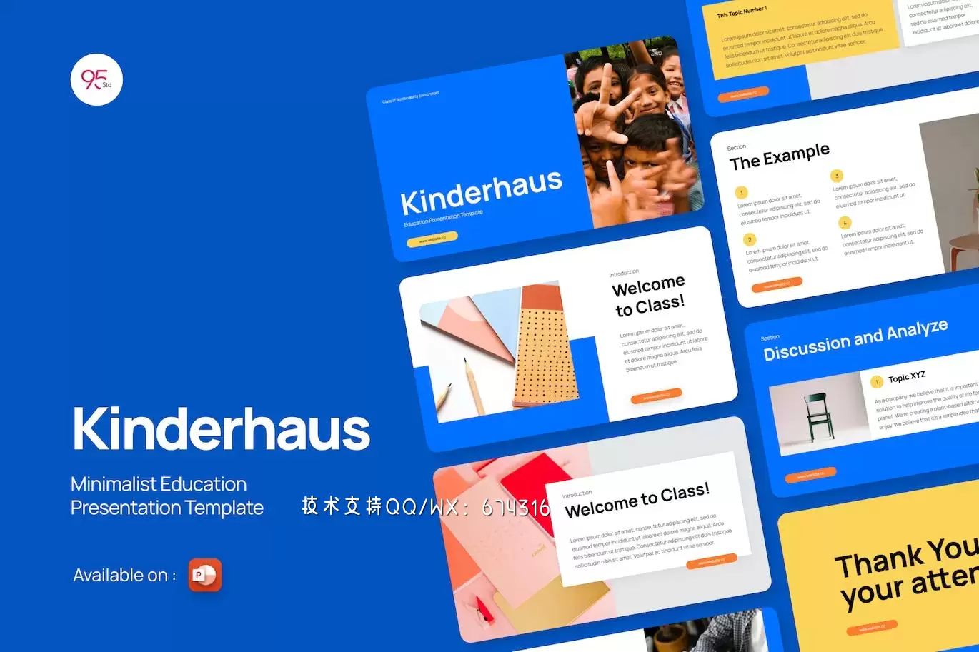 🔴清新时尚高端配色的高品质教育培训powerpoint幻灯片演示模板（pptx）插图