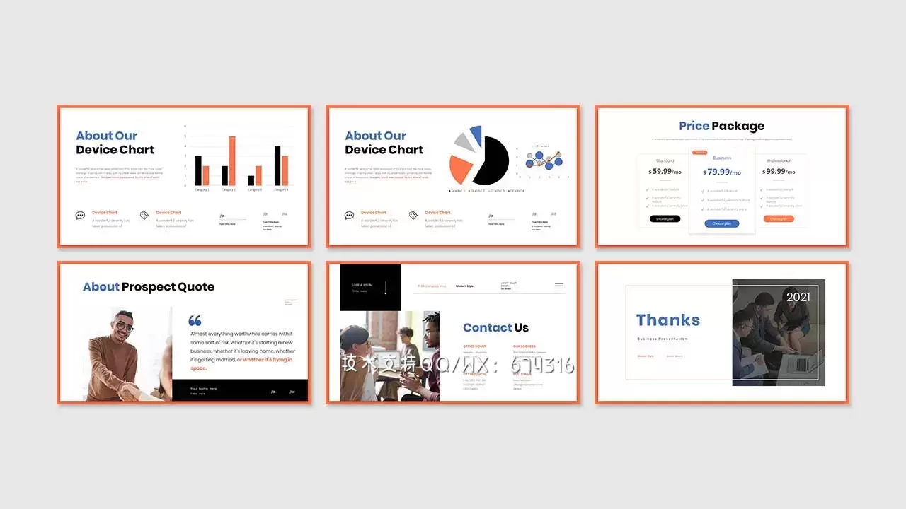 🔴前景业务演示文稿的PowerPoint幻灯片演示模板（pptx）插图3