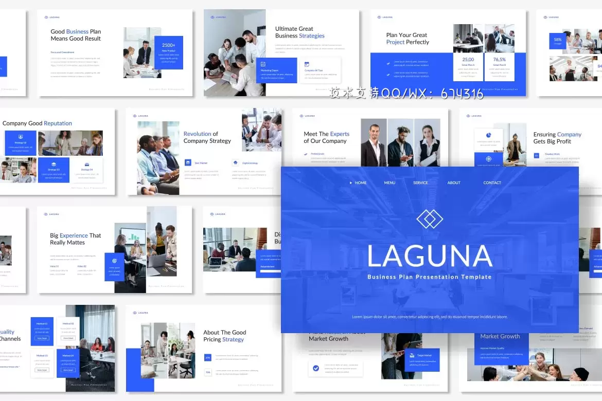 🔴高品质的时尚高端简约高科技商业计划书powerpoint幻灯片演示模板（pptx）插图1