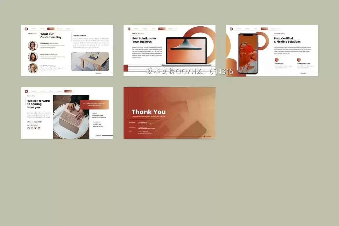 🔴时尚高端专业的高品质多用途powerpoint幻灯片演示模板（pptx）插图1