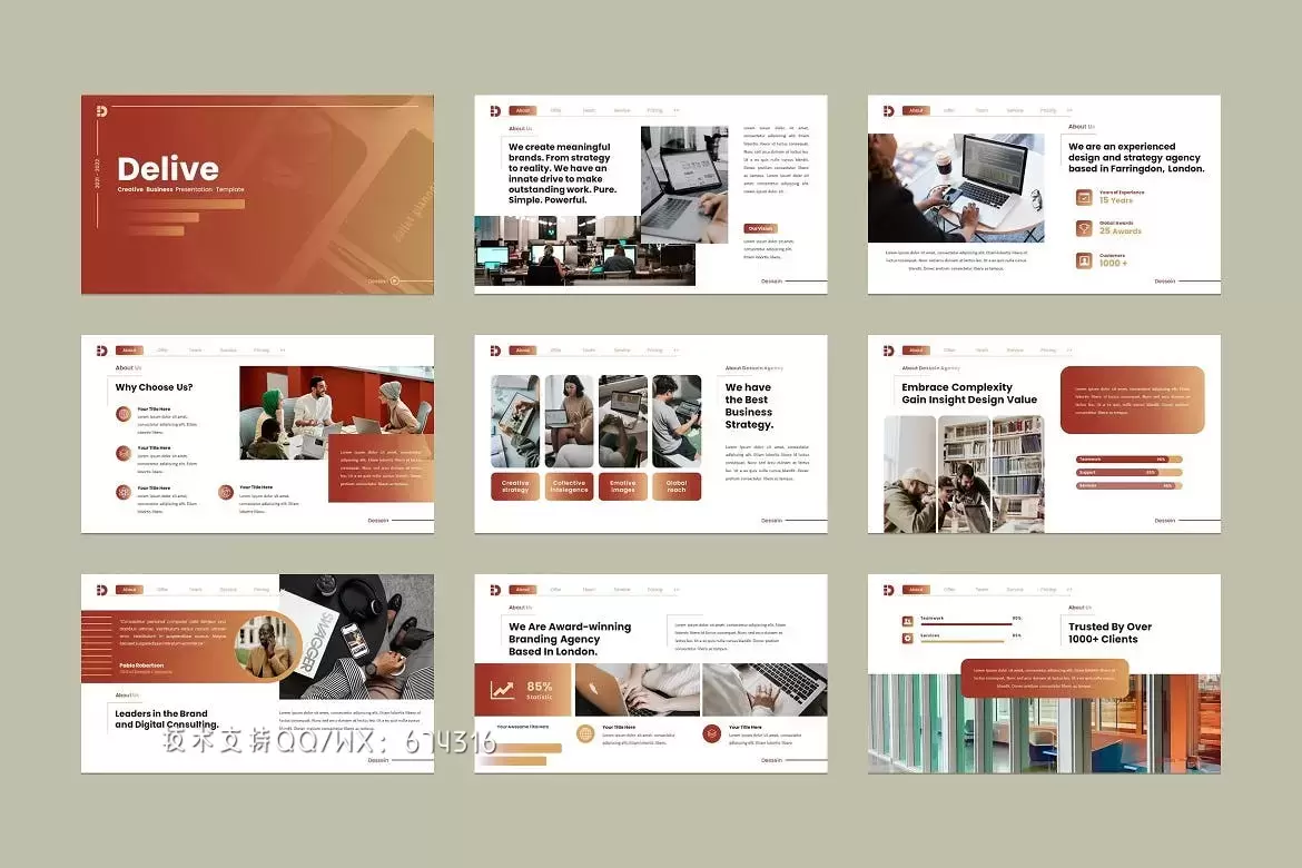 🔴时尚高端专业的高品质多用途powerpoint幻灯片演示模板（pptx）插图5