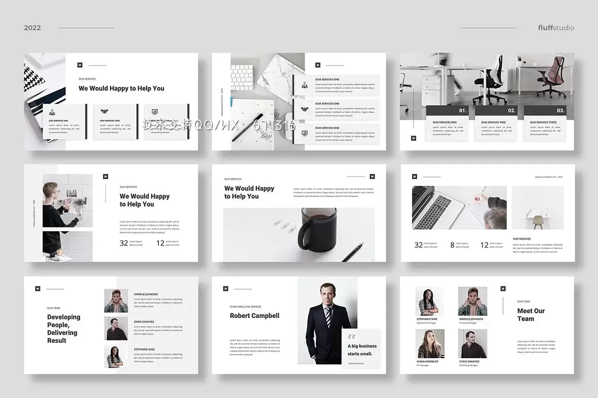 🔴简约清新时尚高端极简主义powerpoint幻灯片演示模板（pptx）插图4