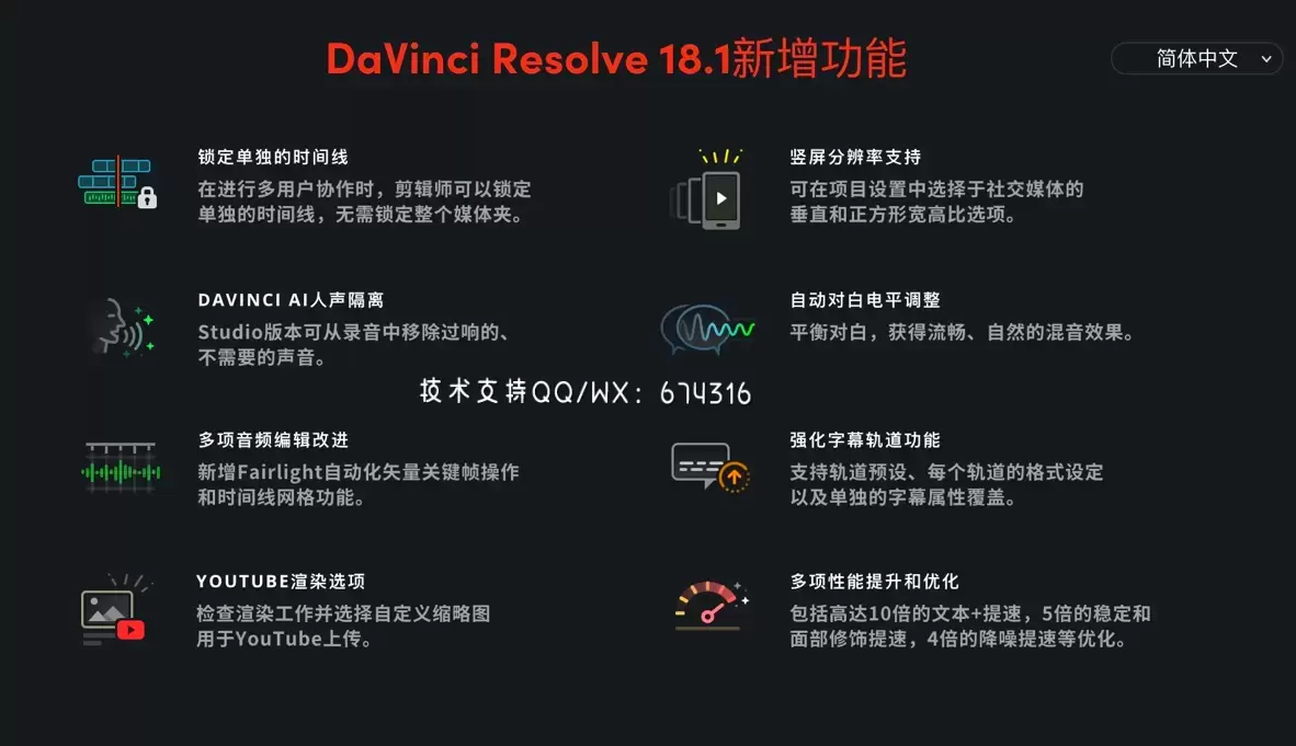 [MAC]达芬奇DaVinci Resolve Studio 18 for mac(视频调色软件)  v18.1.1build 7正式激活版 支持Apple M1/M2 芯片插图2