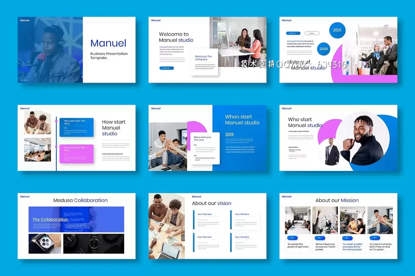 清新时尚简约配色的高品质商业商务powerpoint幻灯片演示模板(pptx)插图3 清新时尚简约配色的高品质商业商务powerpoint幻灯片演示模板(pptx)插图3