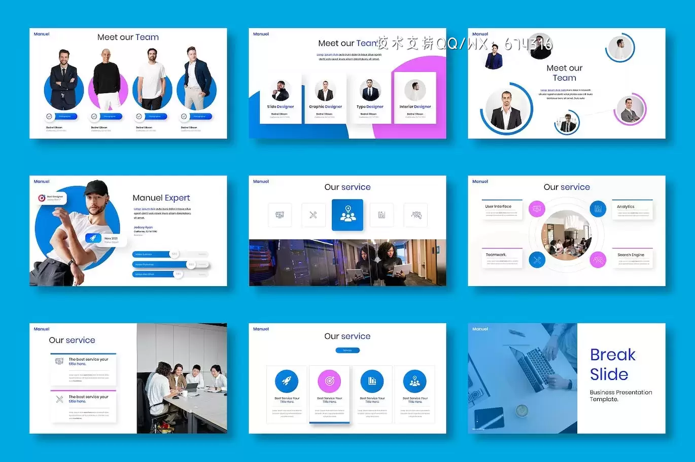 清新时尚简约配色的高品质商业商务powerpoint幻灯片演示模板(pptx)插图4 清新时尚简约配色的高品质商业商务powerpoint幻灯片演示模板(pptx)插图4