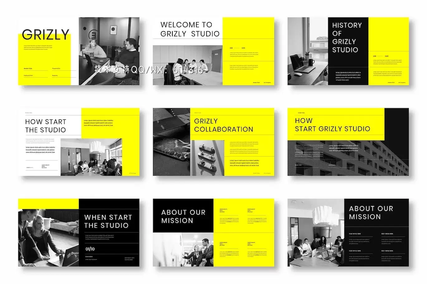 时尚高端清新多用途的商业商务质感powerpoint幻灯片演示模板（pptx）插图3