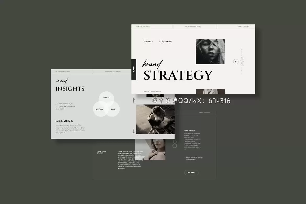 清新简约多用途的高品质品牌战略VI演示powerpoint幻灯片演示模板（pptx）插图2