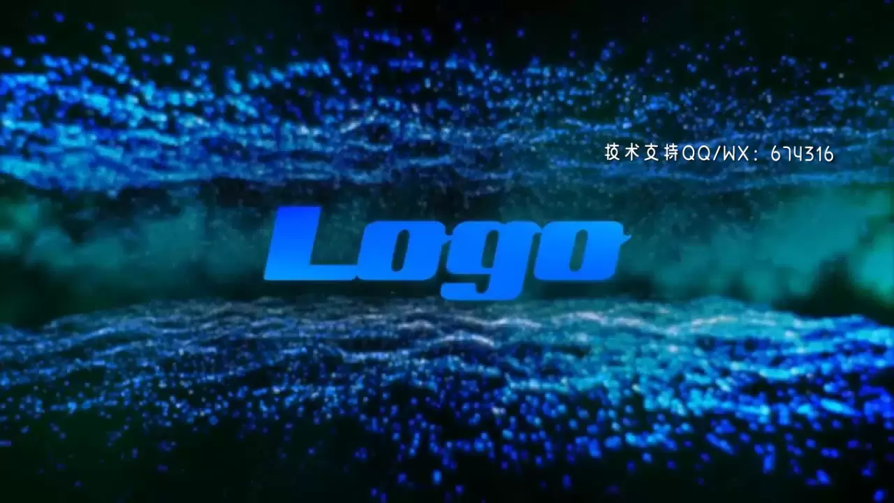 粒子LOGO标志显示AE模板视频下载插图