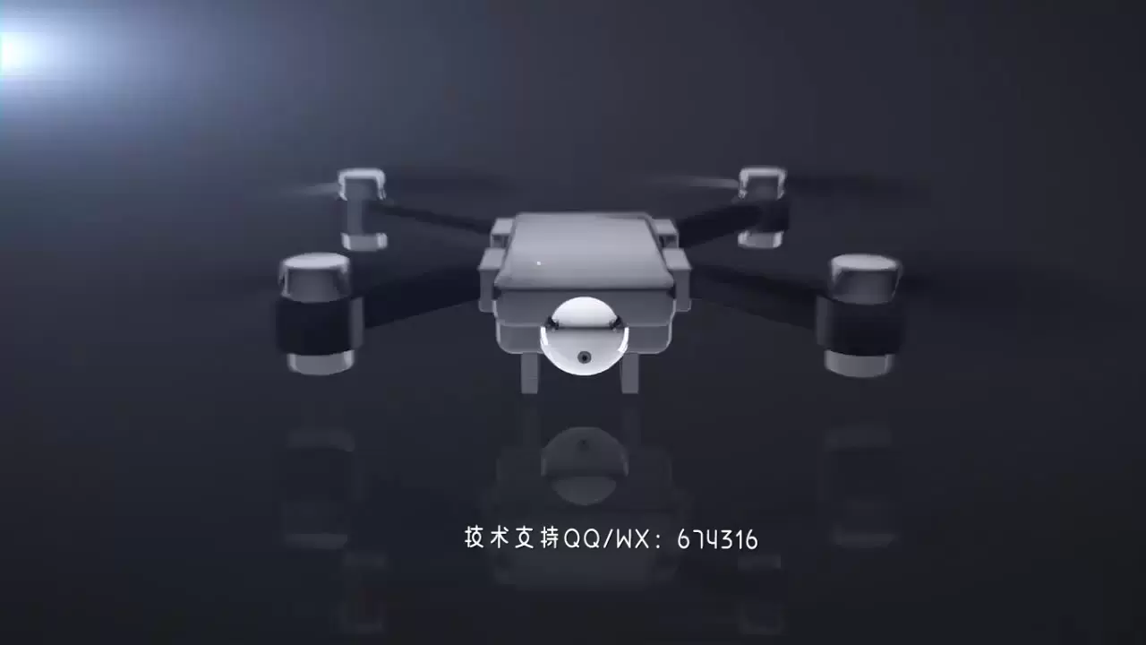 酷炫无人机LOGO标志显示AE模板视频下载(含音频)插图