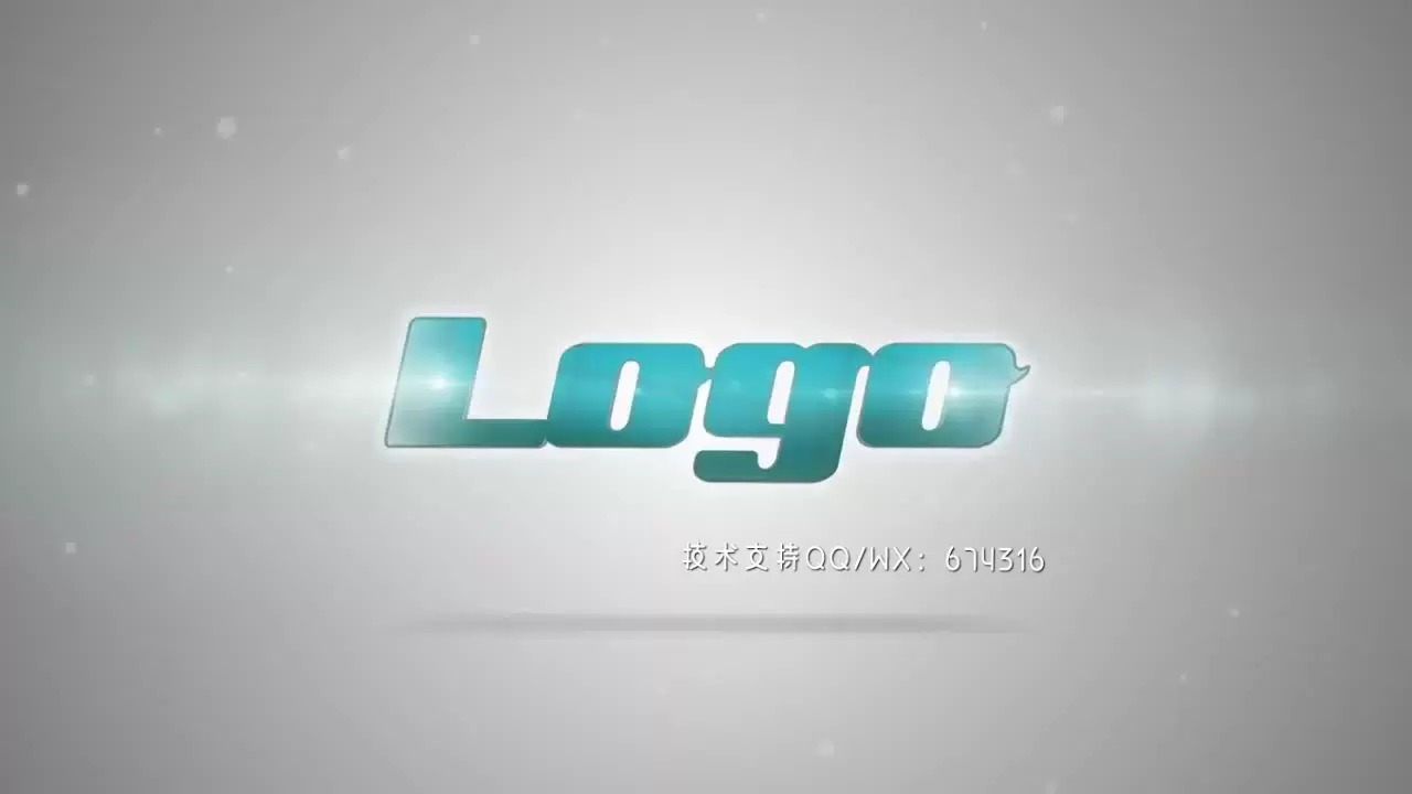 简单的科幻高科技公司LOGO标志显示AE模板视频下载