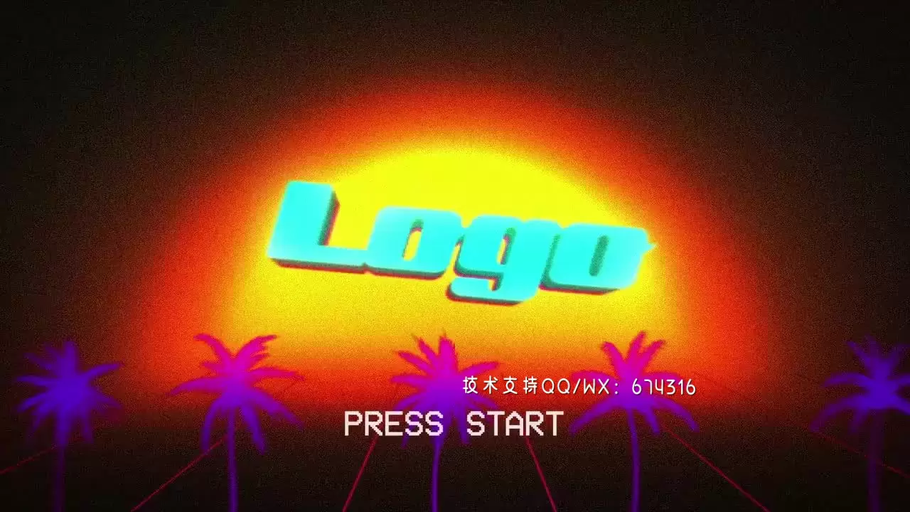 热线LOGO标志老式的外边动画AE模板视频下载
