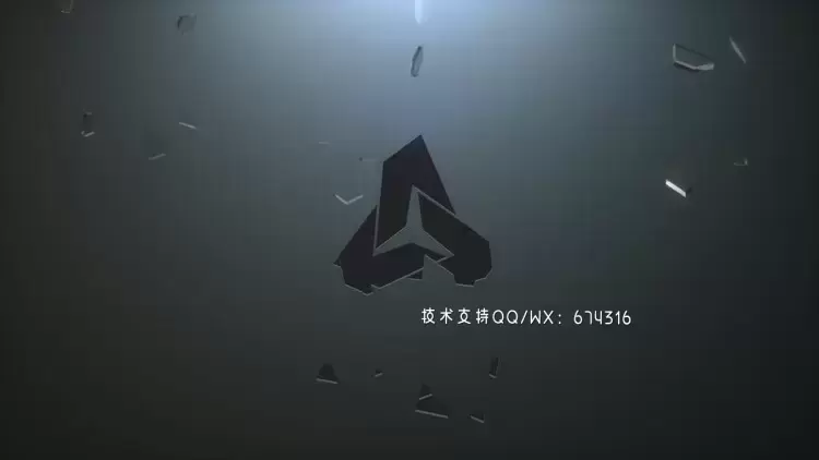 浮动玻璃碎片LOGO标志AE模板视频下载(含音频)插图