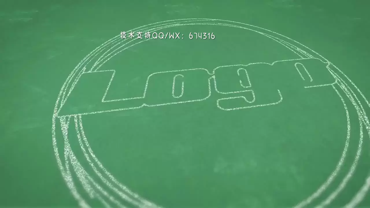 追踪显示轮廓的黑板LOGO标志AE模板视频下载插图