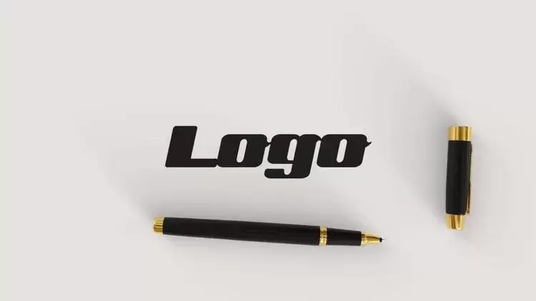 时尚精巧的钢笔LOGO标志AE模板视频下载