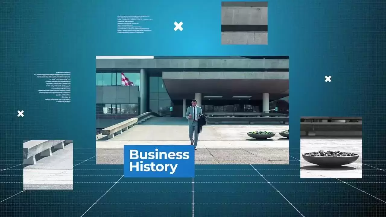 企业商务历史/商界大咖介绍过渡Pr模板视频下载（含音频）插图