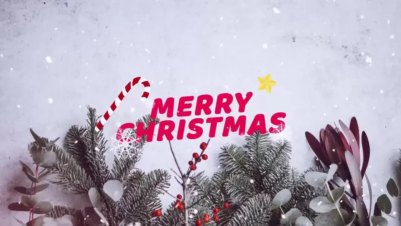 丰富多彩的冬季圣诞幻灯片PR模板视频下载（含音频）