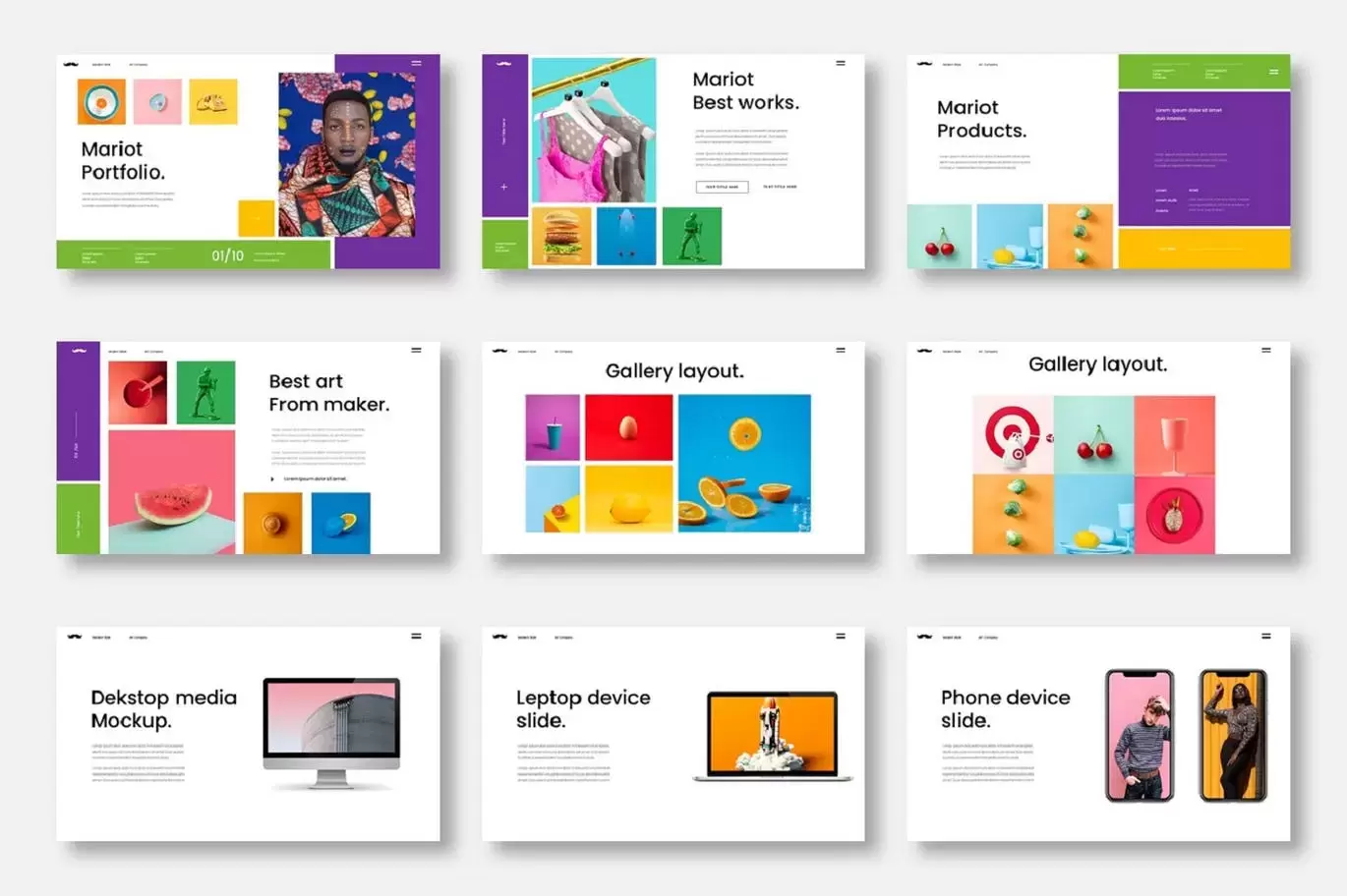 时尚高端清新简约多用途的高品质商业商务powerpoint幻灯片演示模板（pptx）插图3