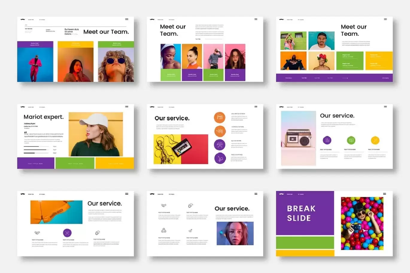 时尚高端清新简约多用途的高品质商业商务powerpoint幻灯片演示模板（pptx）插图4