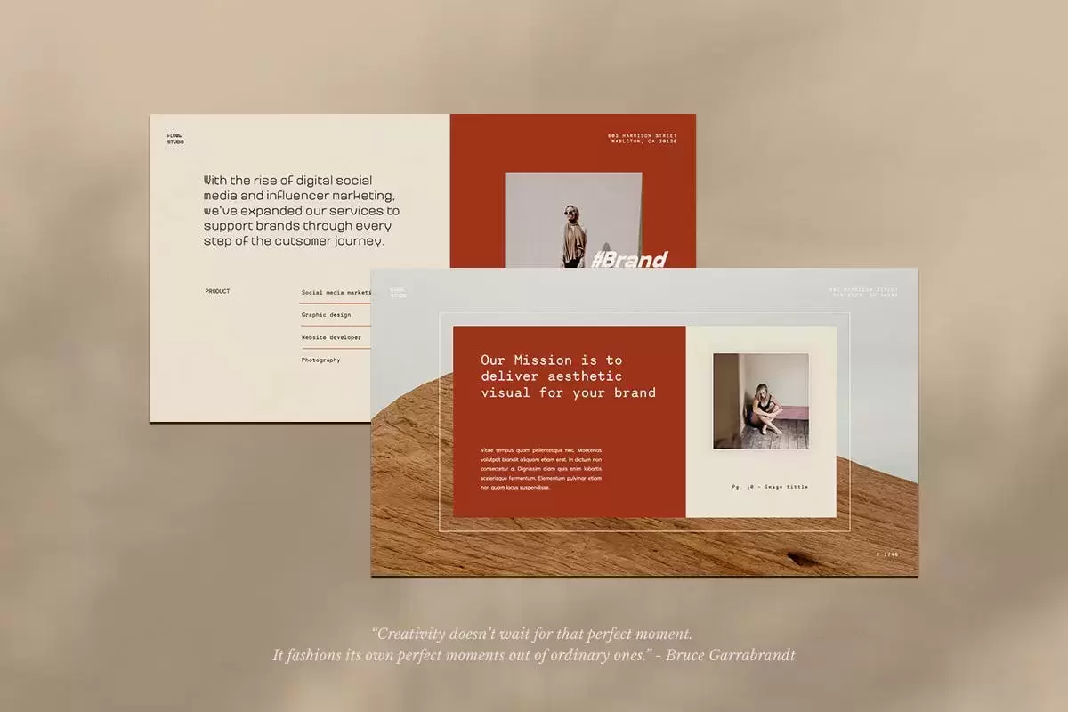 高品质的优雅高端多用途社交媒体powerpoint幻灯片演示模板（pptx）插图9