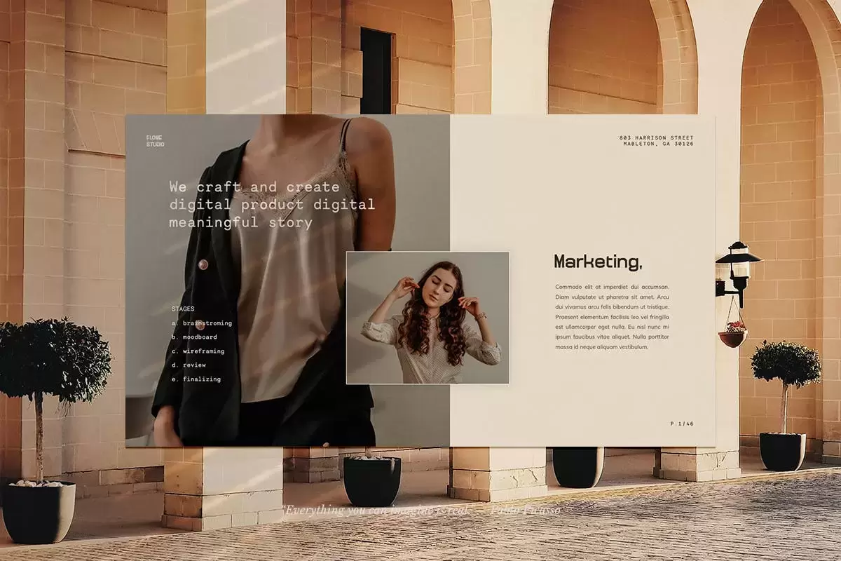 高品质的优雅高端多用途社交媒体powerpoint幻灯片演示模板（pptx）插图8