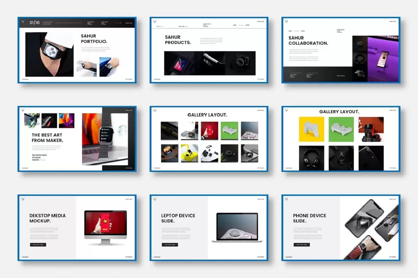 高品质的时尚高端专业的高品质商业商务powerpoint幻灯片演示模板（pptx）插图2
