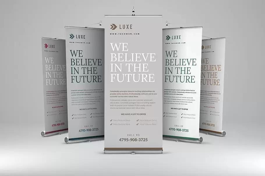 奢华高端易拉宝模板1 Luxe – Roll-Up Banner 1插图4