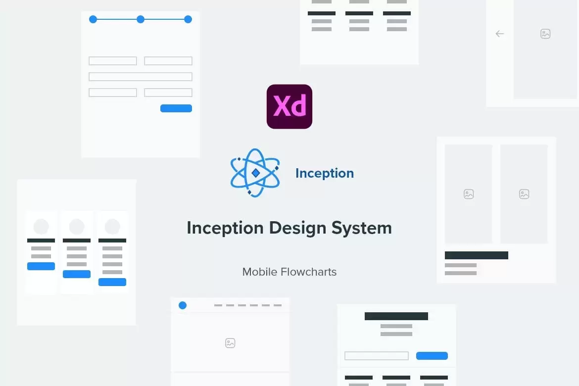 Inception移动流程图（网页组件） (XD)免费下载