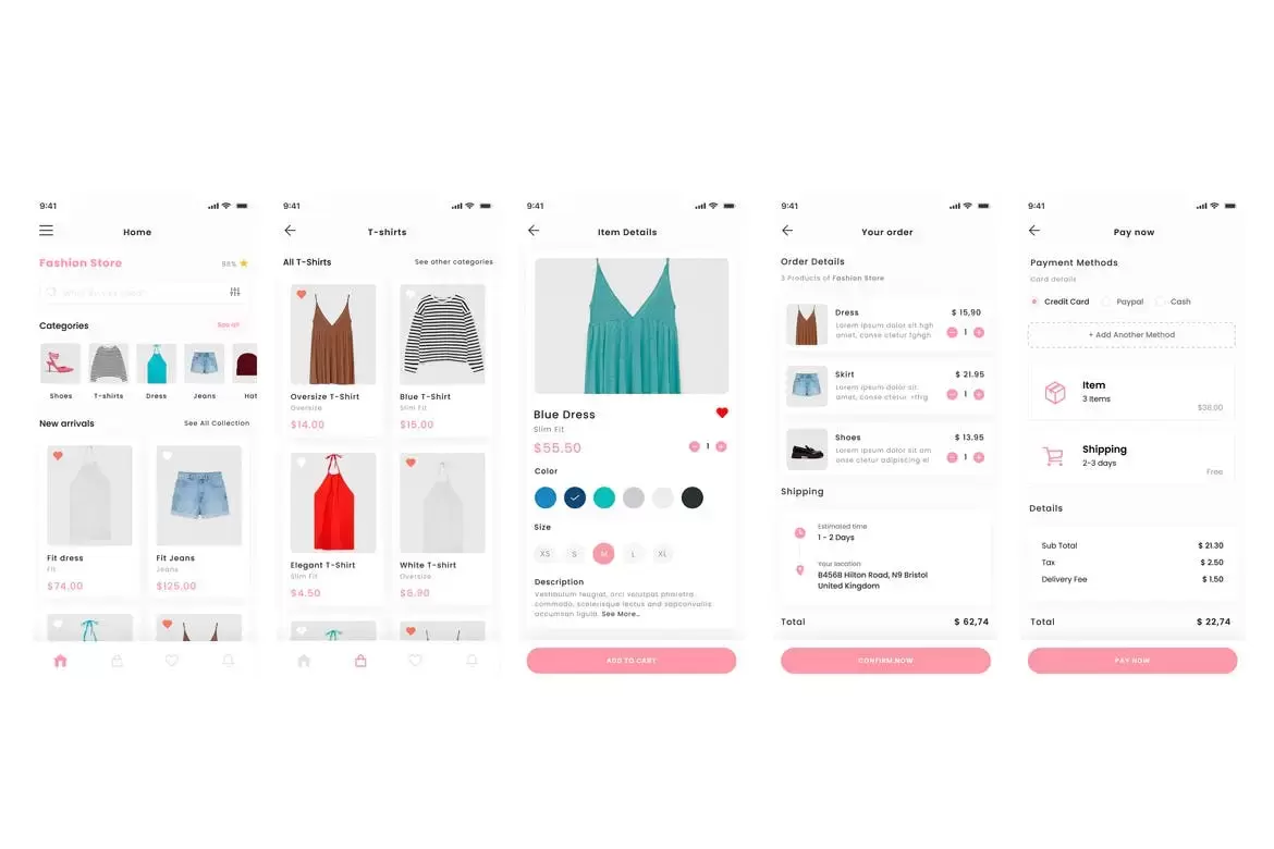 时尚电子商务、服装店和T恤店应用APP UI KIT (AI,EPS,FIG,PSD,SKETCH,SVG,XD)插图1 b559762b-ee3e-4e78-8c6c-03daf97f6c25