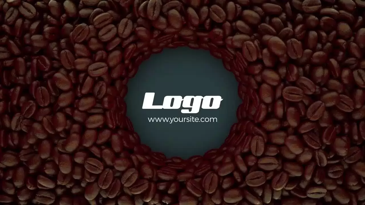 芳香的咖啡LOGO标志展示AE模板视频下载(含音频)插图