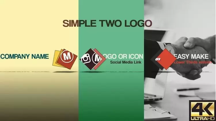 2个简单的动画Logo展示AE模板视频下载(含音频)插图