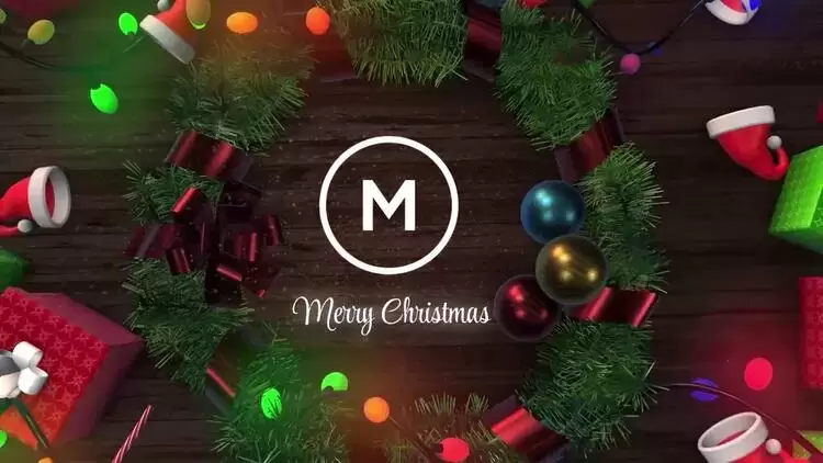 圣诞节独特的标志揭晓PR模板视频下载(含音频)