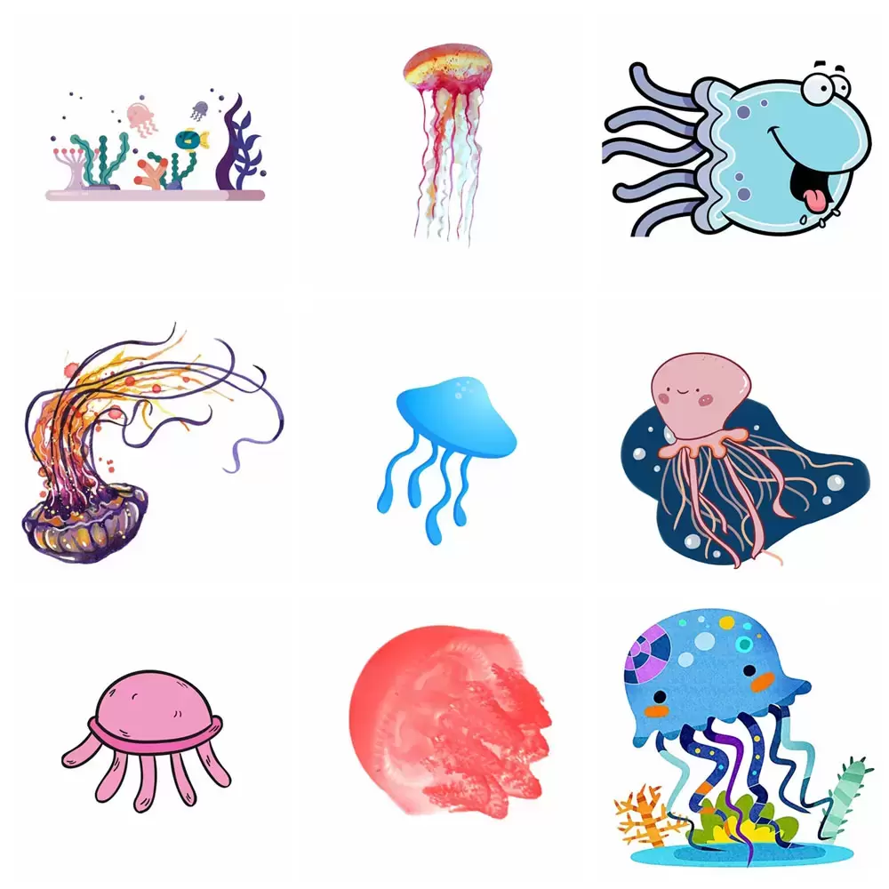 86款可爱水彩水母PNG免抠图素材插图23