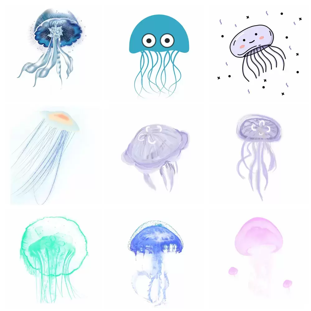 86款可爱水彩水母PNG免抠图素材插图27