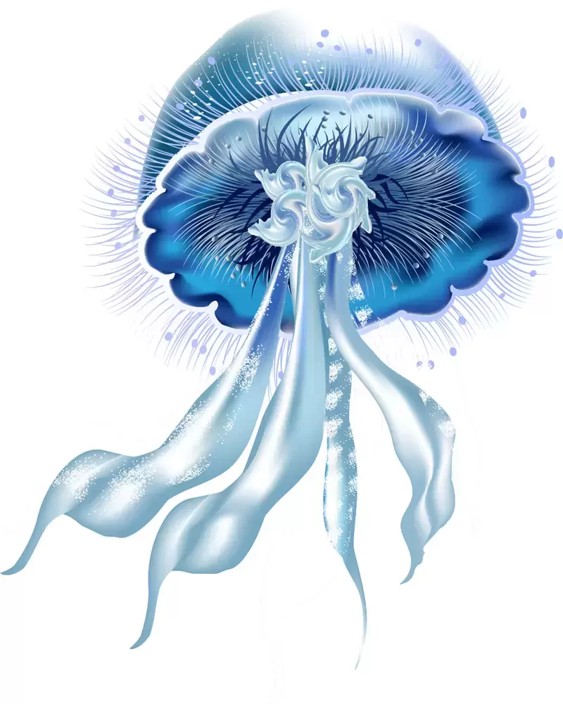 86款可爱水彩水母PNG免抠图素材插图22