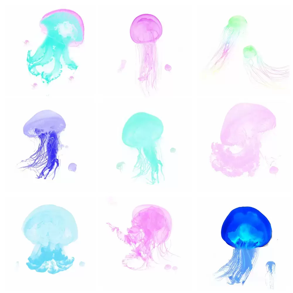 86款可爱水彩水母PNG免抠图素材插图28
