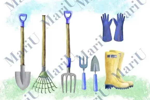 36款春季花园园艺工具、绿化和园丁人物PNG免抠图插图5