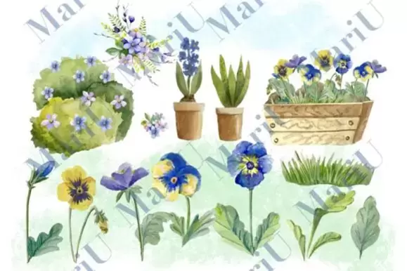 36款春季花园园艺工具、绿化和园丁人物PNG免抠图插图3