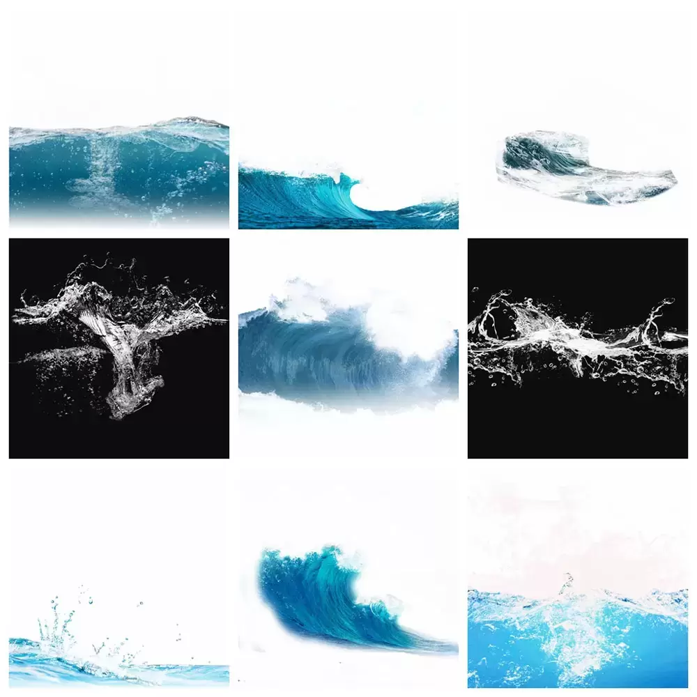 48款卷起的海浪波浪PNG免抠图插图4