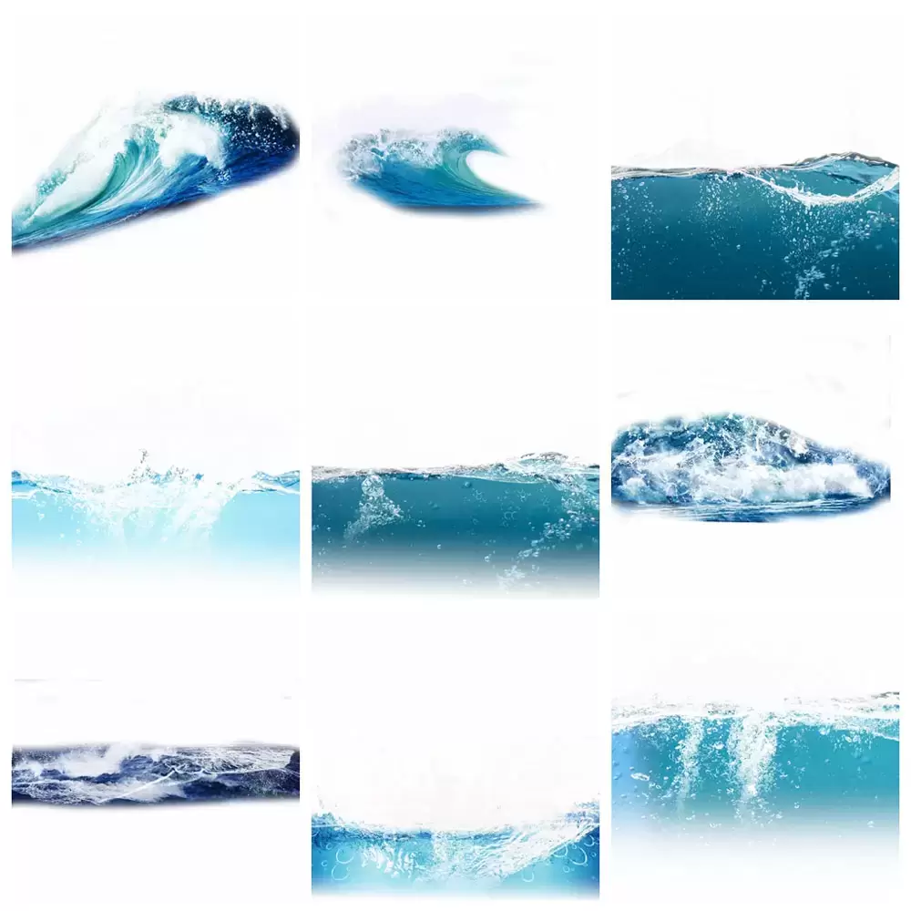 48款卷起的海浪波浪PNG免抠图插图5