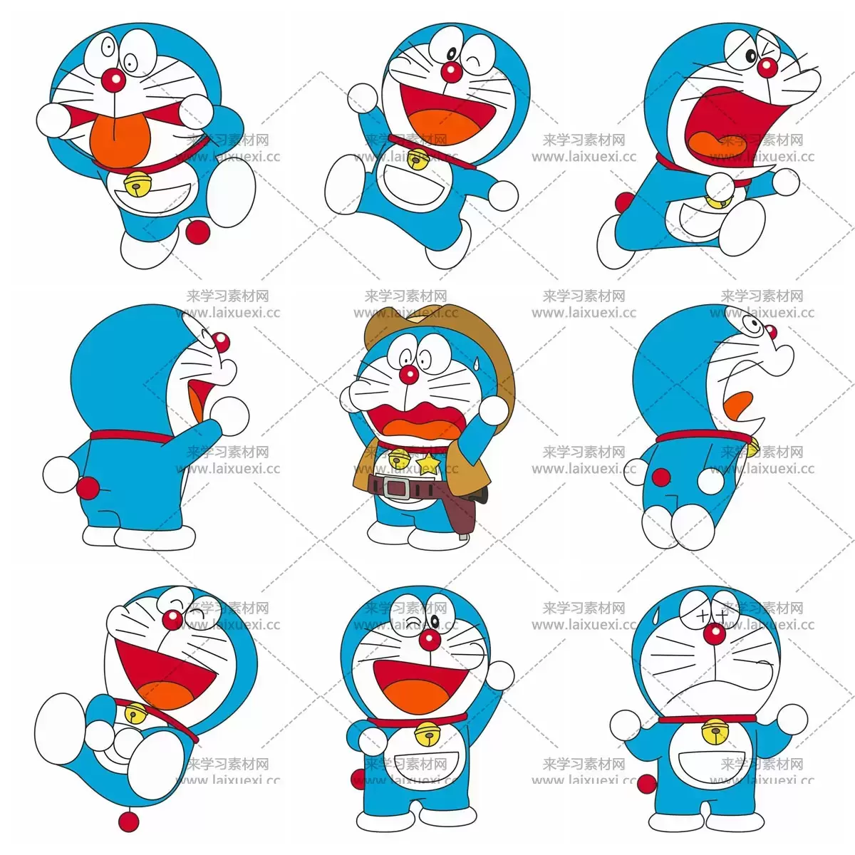 100款哆啦A梦(机器猫)日本动漫角色PNG免抠图插图4