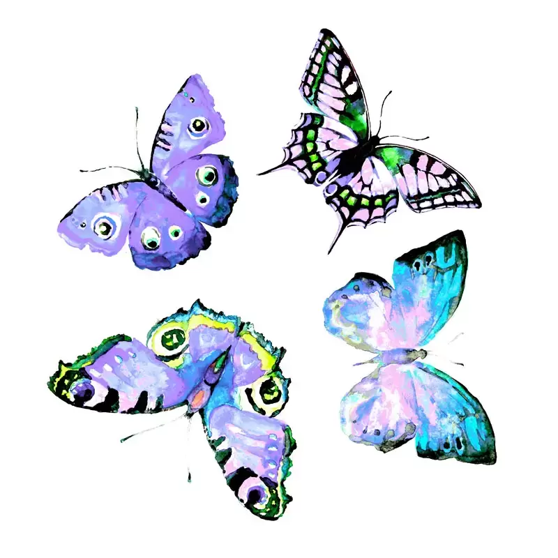 21款漂亮飞舞的彩色蝴蝶PNG免抠图插图2