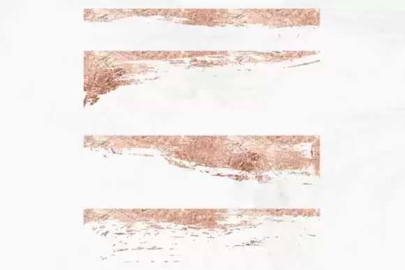 玫瑰金箔抽象边框剪贴画PNG免抠图插图2
