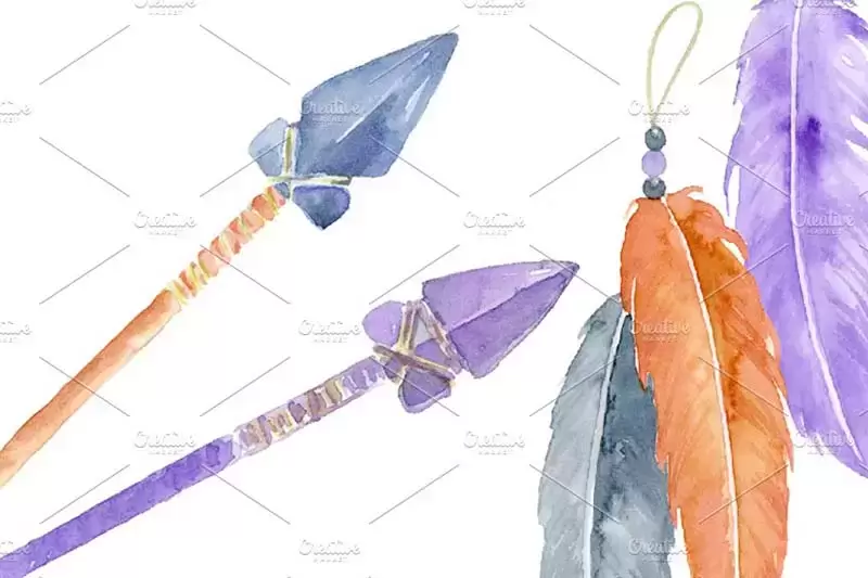 11种羽毛箭和羽毛PNG免抠图插图3