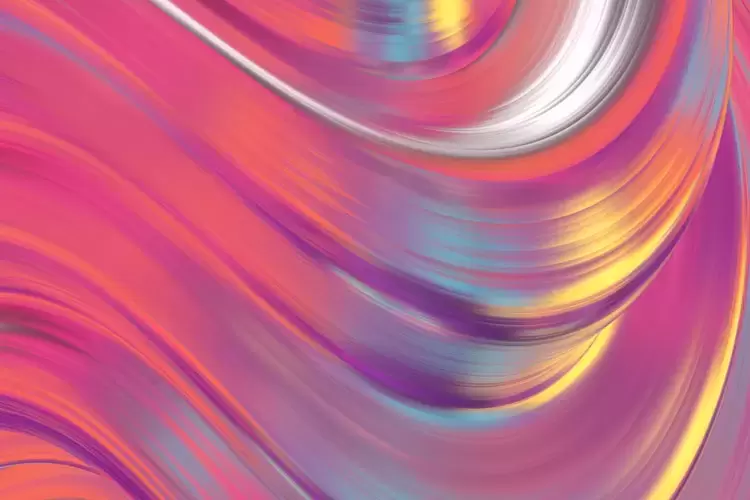 多彩抽象的3D波浪条纹的背景PNG免抠图插图2